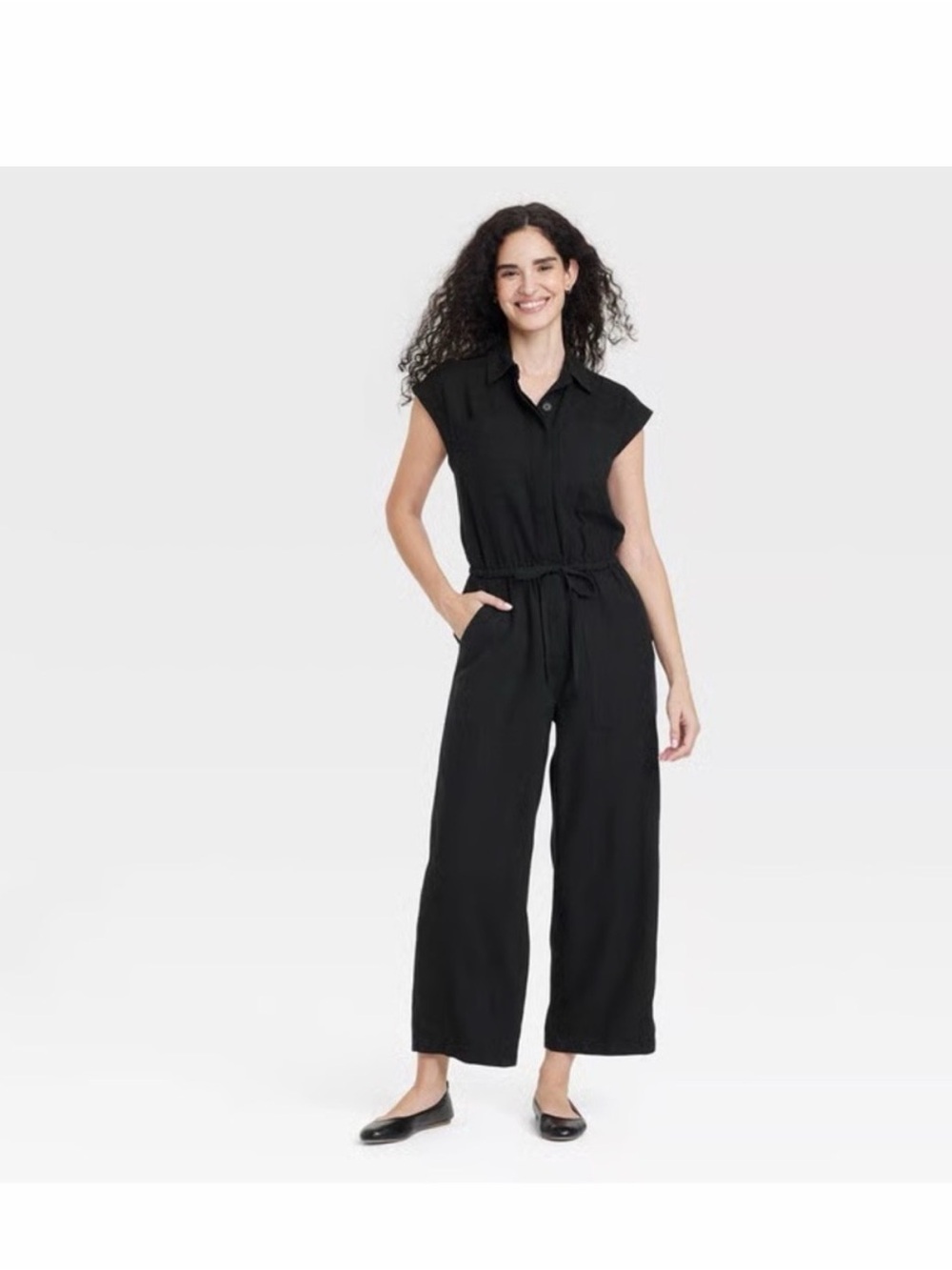 Universal thread linen blend jumpsuit